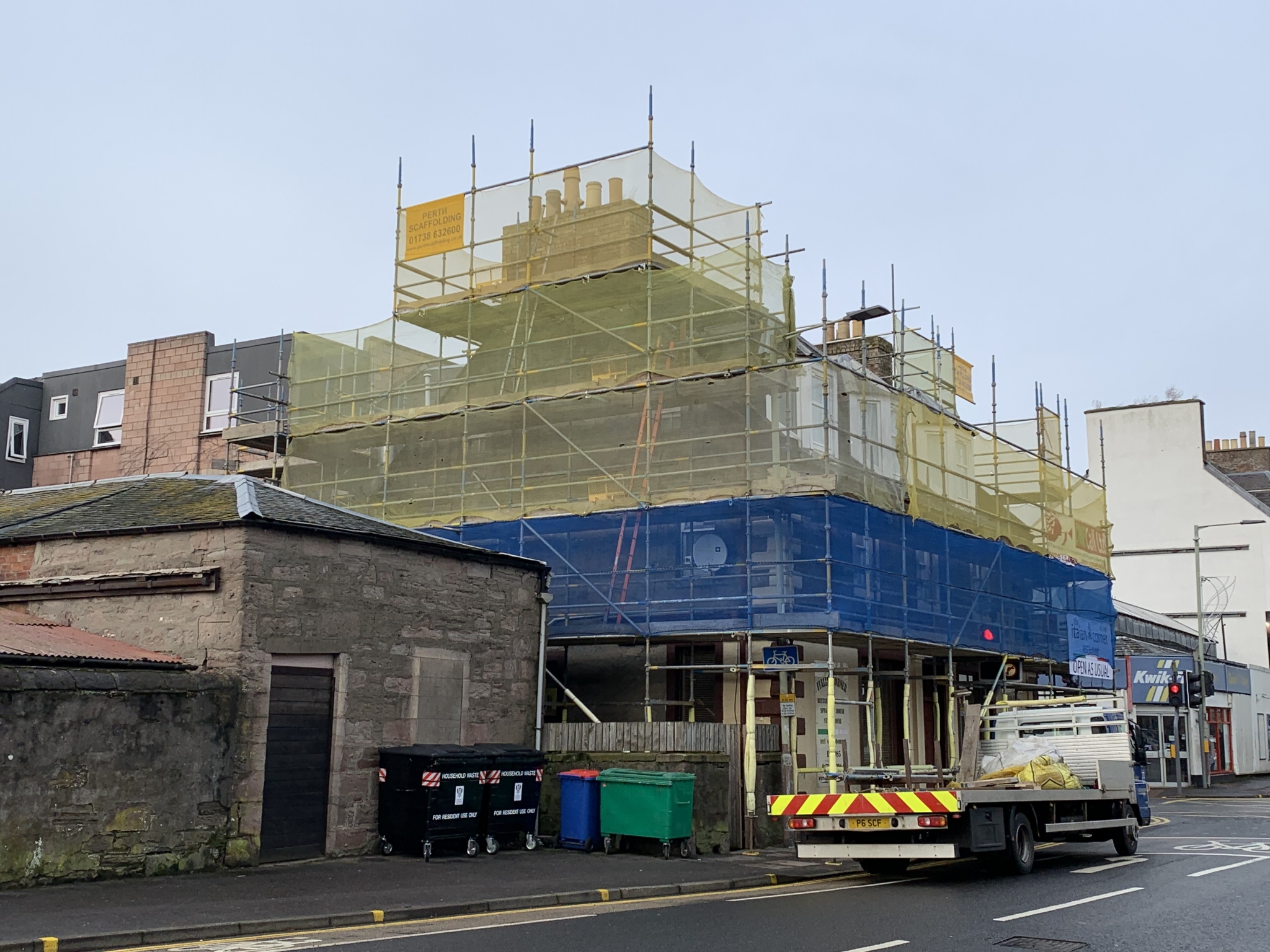 Scaffolding Italian Corner Princess Street Canal Street Perth 